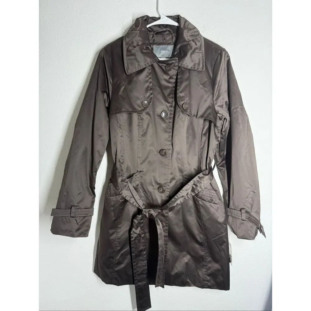 NWOT Apt 9 Trench Coat Chocolate Brown Size L